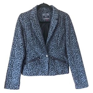 Dollhouse Gray Leopard Print Blazer